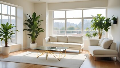 Naklejka premium Photo interior modern design room 3d illustration