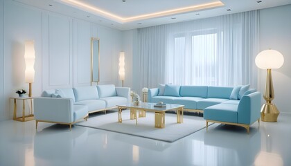 Photo interior modern design room 3d illustration