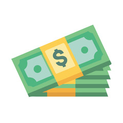 Bundle of Cash Payment Illustration Icon &mdash; Money, Finance, Payment, Currency Symbol