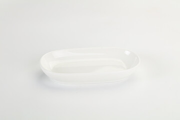 White ceramic empty bowl dishware