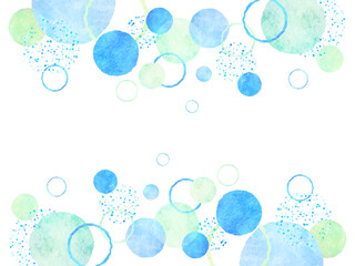 青色の抽象的な丸の背景イラスト