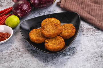 Fried potato crispy golden hash brown