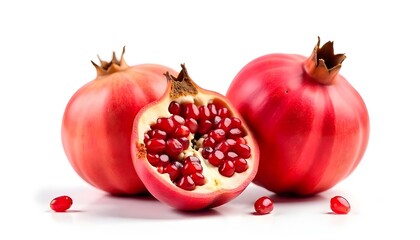 pomegranate isolated on white background