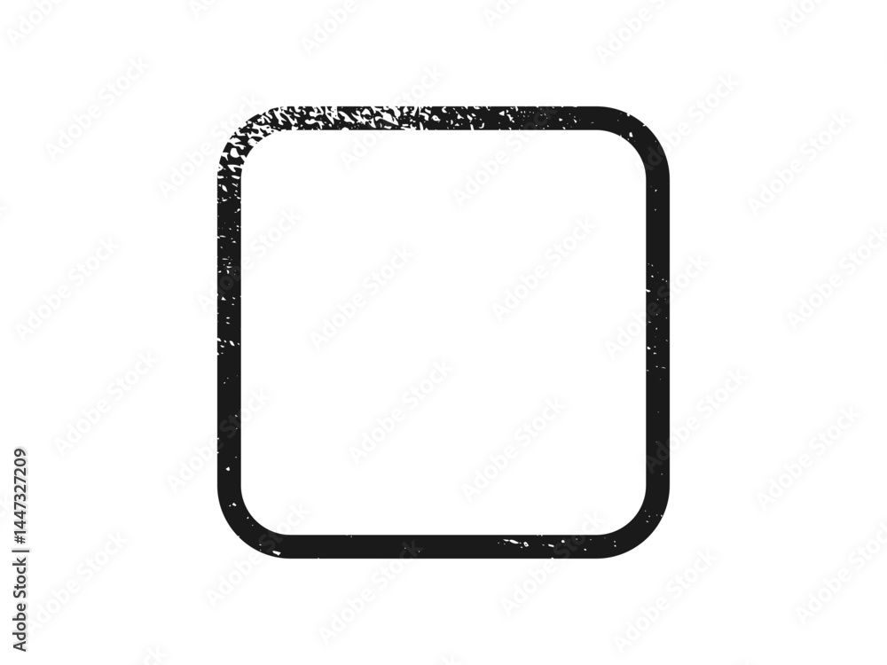 Poster grunge border in rounded square form