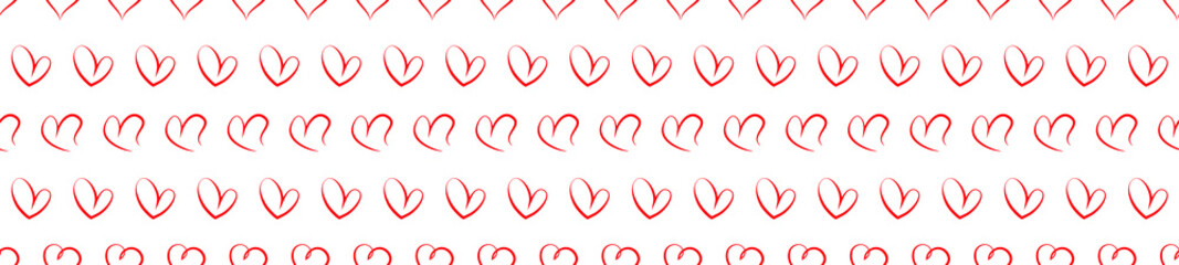Red heart seamless pattern