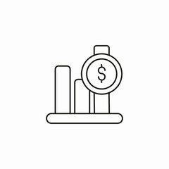 financial growth icon sign vector