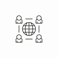 global network icon sign vector