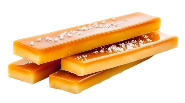 Stacked Caramel Bars Isolated Background Photo - Powered by Adobe