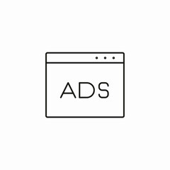 online ads icon sign vector