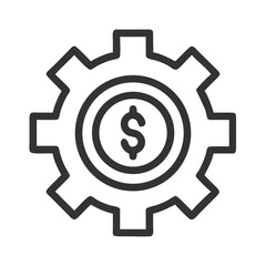 Obraz premium Gear Settings Mechanism Icon Representing System Configuration and Technical Operation