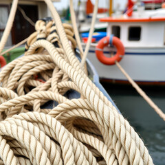 Harbor detail, coils of rope