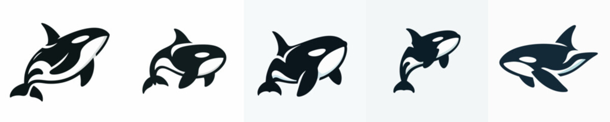 Orca Whale Silhouette – Killer Whale Vector Illustration