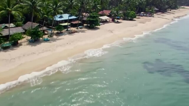Exploring clear waters and sandy beaches under bright sunlight in vibrant coastal location Generative AI