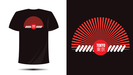 vector t shirt design tokyo japan, Vector template and typography shape