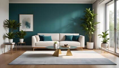 Photo interior modern design room 3d illustration