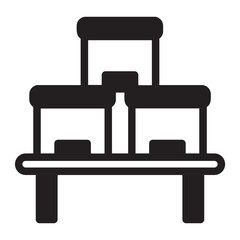 supply chain glyph icon