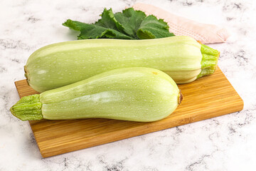 Raw frsh ripe zucchini vegetable