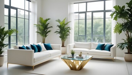 Photo interior modern design room 3d illustration