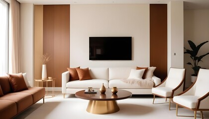Photo interior modern design room 3d illustration