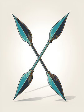 FLECHE DOUBLE TONNERE - ILLUSTRATION VECTORIELLE