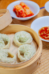 Steamed dumplings sold in Korea are delicious