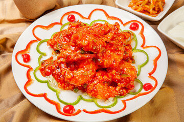 Chili shrimp sold in Korea is delicious