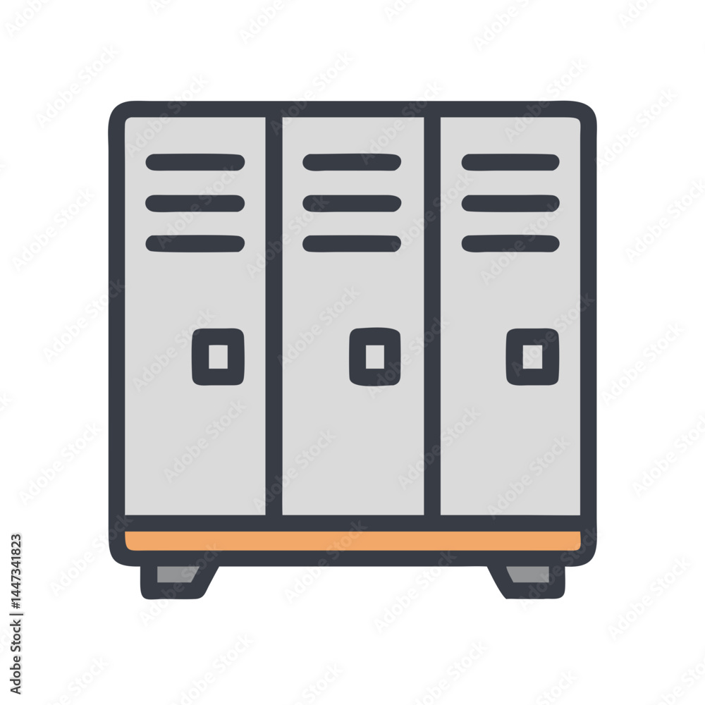 Aufkleber office storage locker icon representing secure storage and organizational space