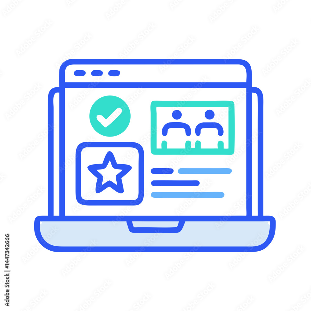 Poster Online Review and Comment Dashboard Icon Representing User Feedback and Rating Management