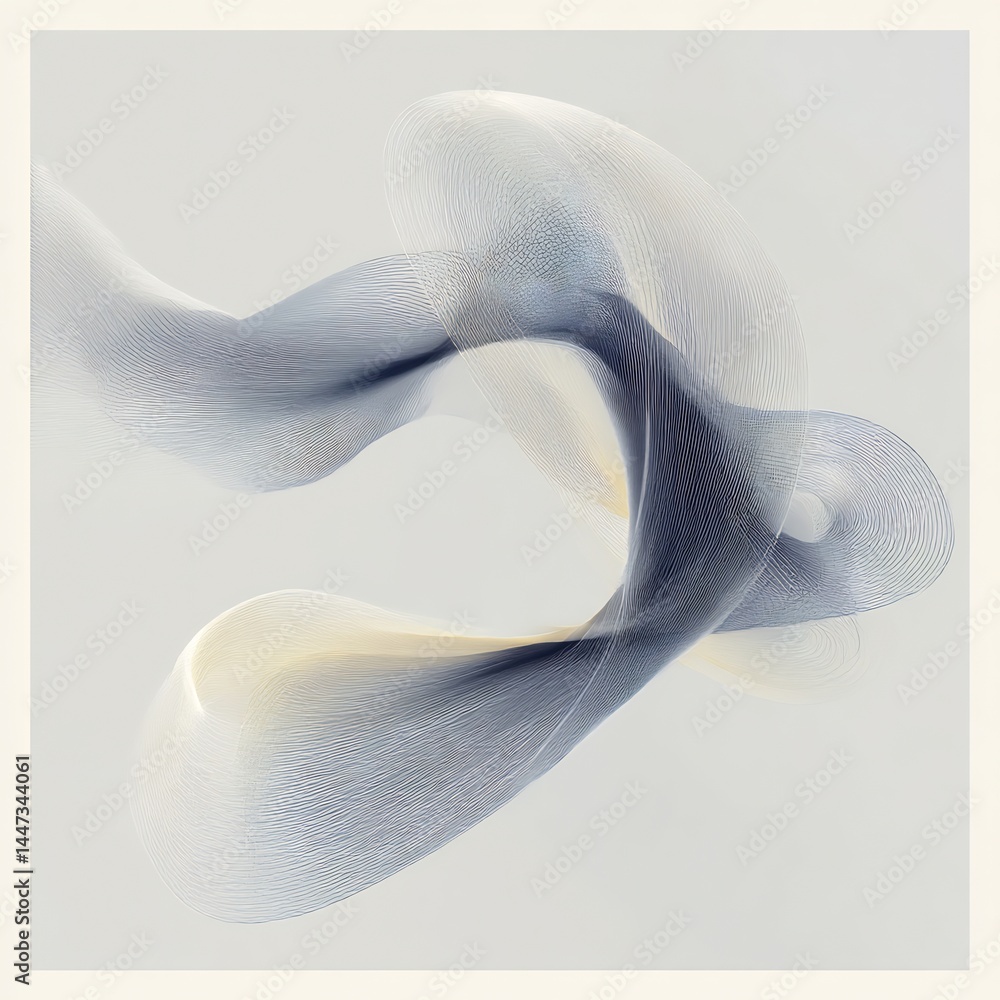 Poster ethereal flow: abstract light and shadow play in a mesmerizing composition