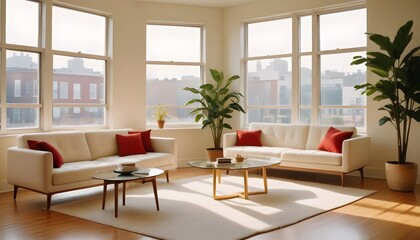 Fototapeta premium Photo interior modern design room 3d illustration