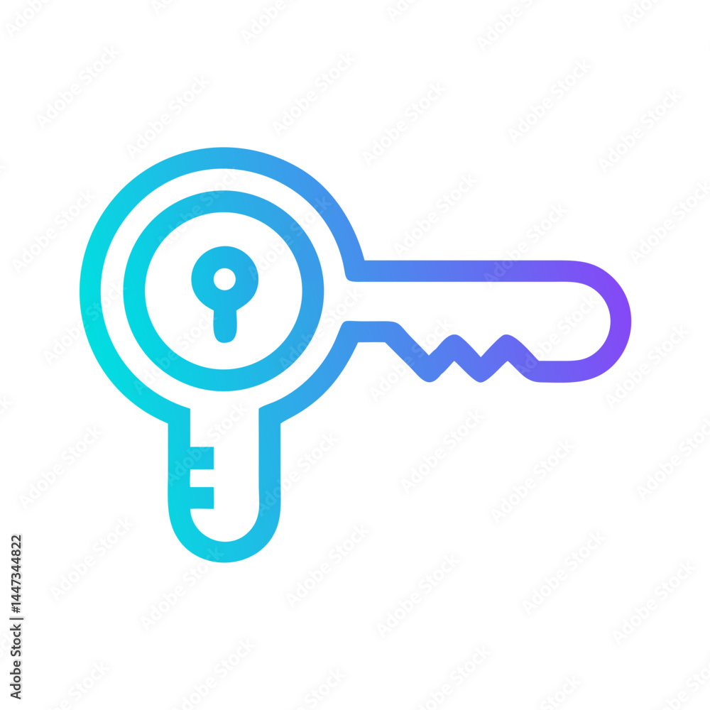 Poster Security Access Key Icon Design Representing Authentication and Data Protection