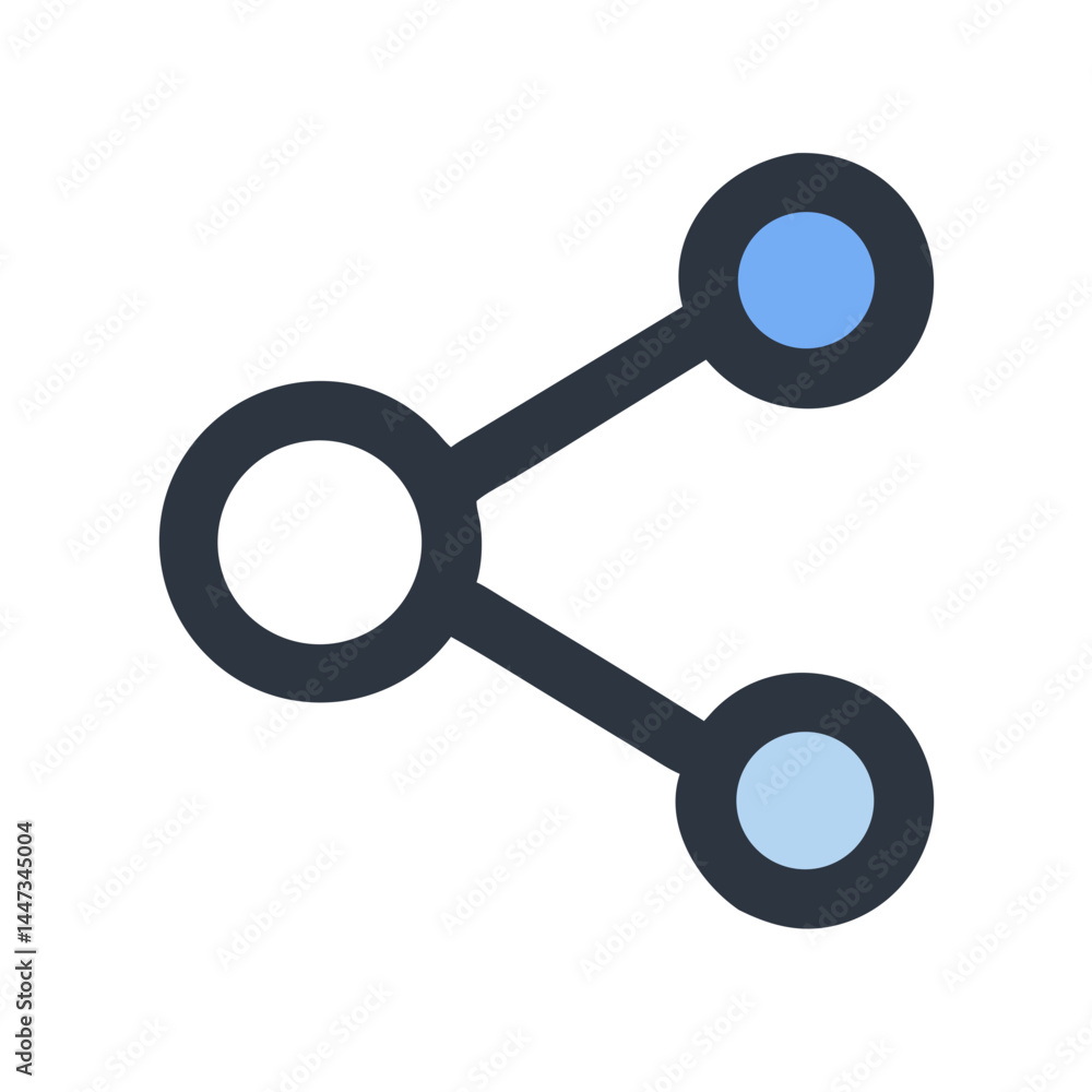 Leinwandbilder share connection network icon representing data sharing and online connectivity