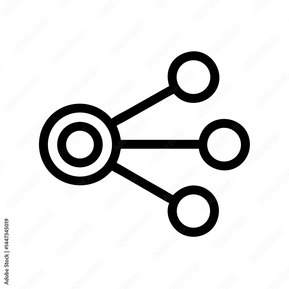 Leinwandbilder Share Connection Network Icon Representing Data Sharing and Online Connectivity