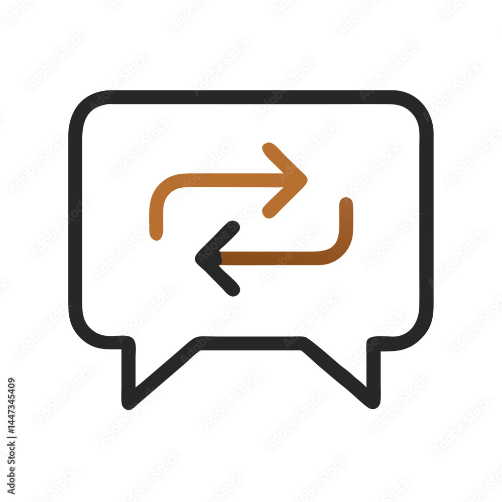 Fototapete speech bubble message exchange icon representing communication and conversation