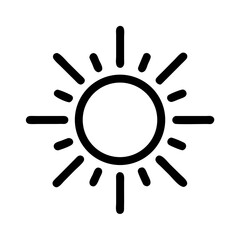 Obraz premium Sun Symbol with Rays Icon Representing Energy, Light, and Natural Power