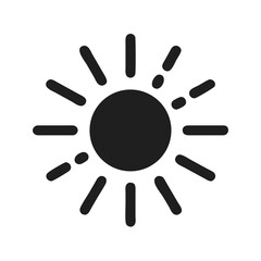 Sun Symbol with Rays Icon Representing Energy, Light, and Natural Power