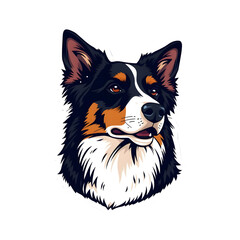 Naklejka premium Sticker of a Border Collie dog isolated on a transparent background