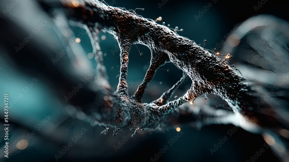 Poster intricate close-up of a neural network structure and connections