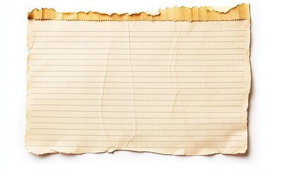 Aged lined paper, torn edges