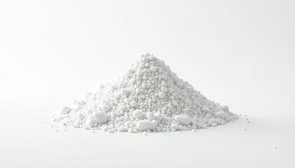 Mounds of white sugar against bright white backdrop, sugar, clean
