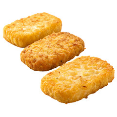 Crispy Golden Hash Browns Delicious Breakfast Food isolated on transparent background