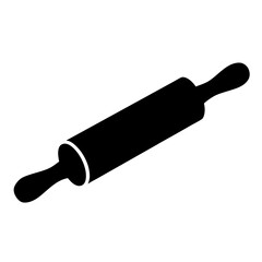 Silhouette of a rolling pin used for baking and preparing dough