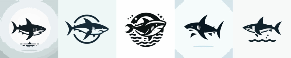 Shark Silhouette – Vector Sea Predator Icon in Minimalist Style