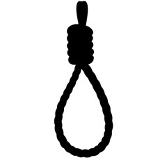 The Weight of Despair A Symbolic Image of a Black Noose