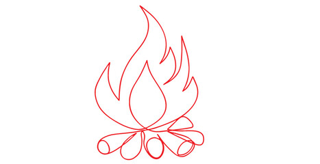 Bonfire line art