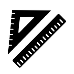 Set square and ruler, essential tools for precise drafting and measurement