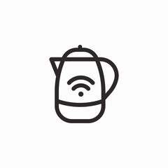 coffee tea shop wifi black icon sign vector