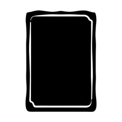 Hand drawn black rectangle with rounded edges offering creative possibilities