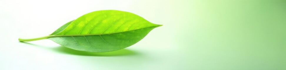 Obraz premium Single leaf with veins isolated on white background, leaves, plant, gardenia