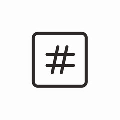 Fototapeta premium hashtag symbol black icon sign vector